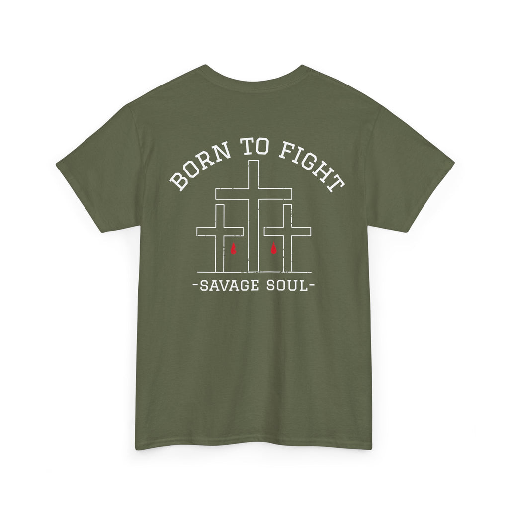 Born to Fight "Savage Soul" Tee - Gothic Fighter Graphic T-Shirt