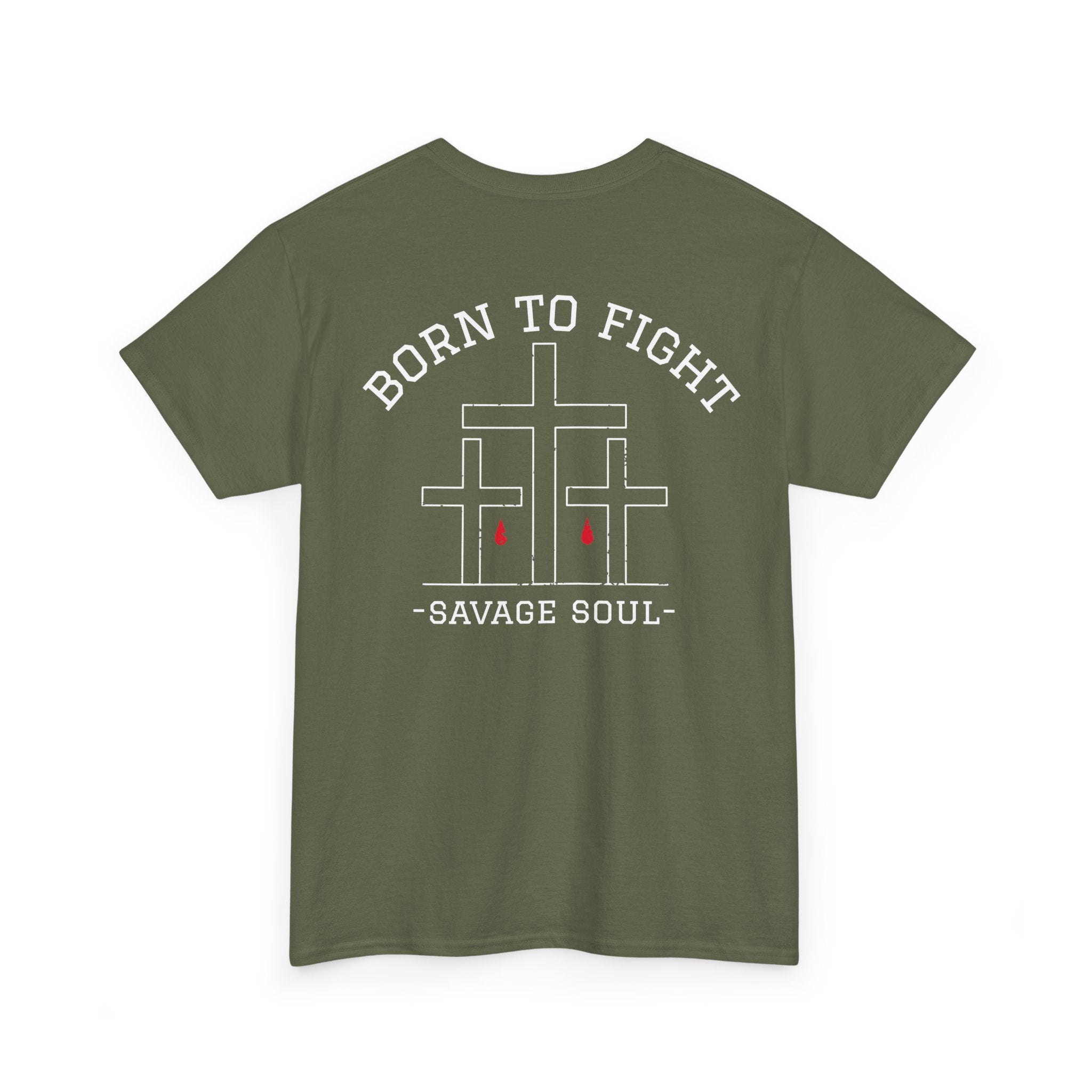 Born to Fight "Savage Soul" Tee - Gothic Fighter Graphic T-Shirt