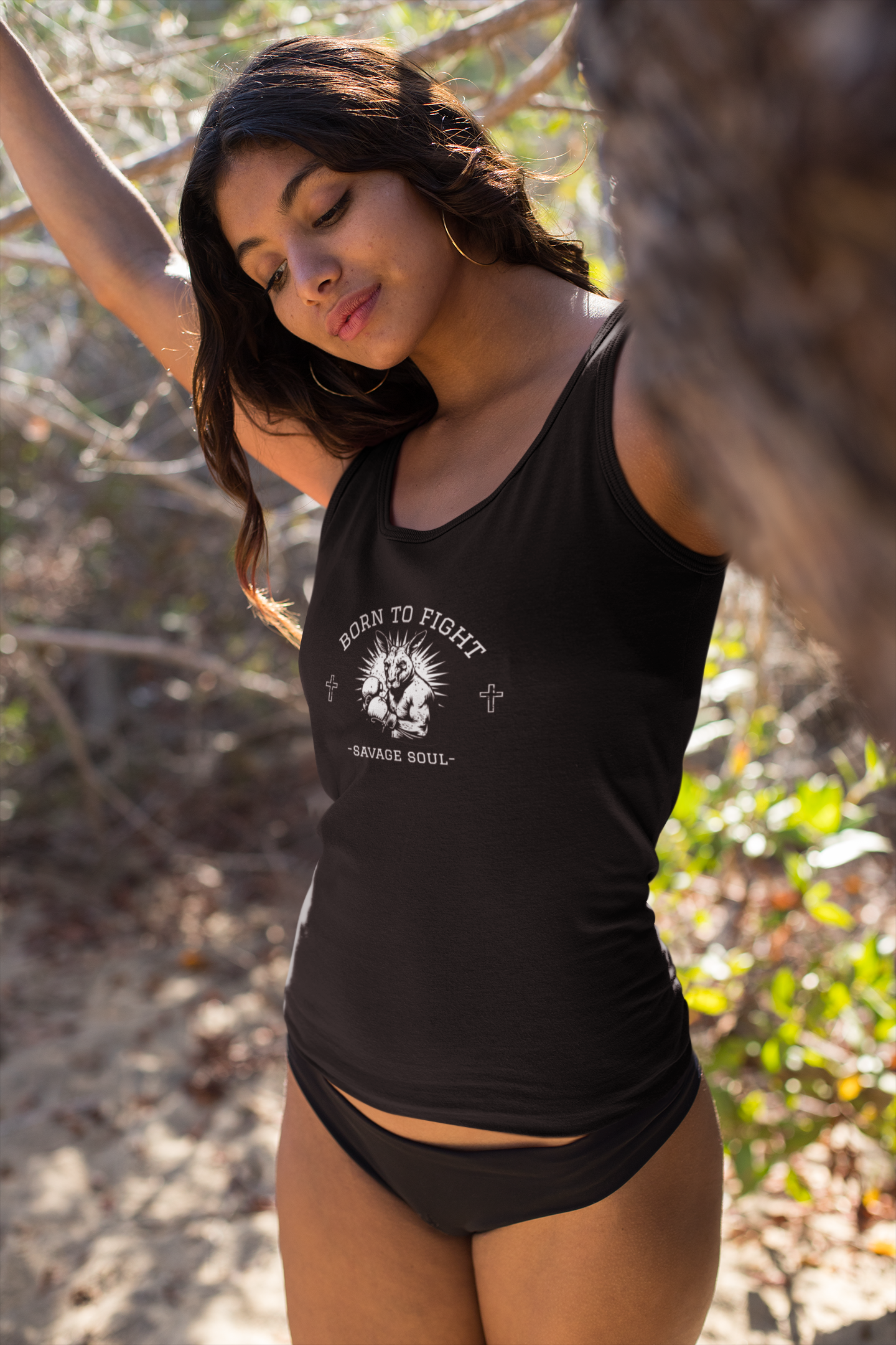 Tank Top — "Born to Fight" Savage Soul Graphic Tank