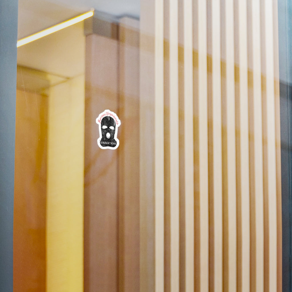 Kiss-Cut Vinyl Decal — "Savage Soul" Ski Mask Sticker (Become Ungovernable)