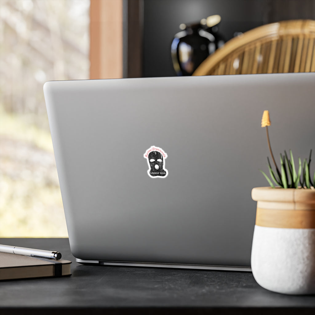 Kiss-Cut Vinyl Decal — "Savage Soul" Ski Mask Sticker (Become Ungovernable)